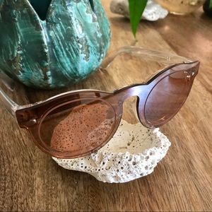 H&M Rose gold pink reflective mirror sunglasses